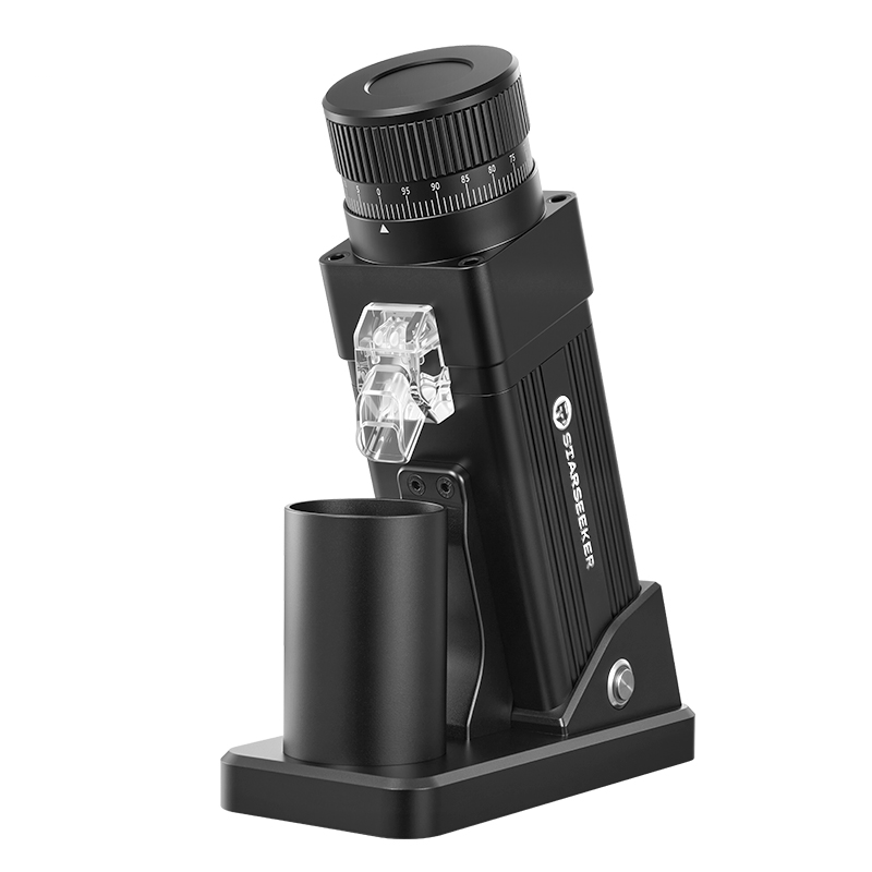 E55 Pro Electric Coffee Grinder with 55mm Titanium Alloy Conical Burr, 72W AC Motor,