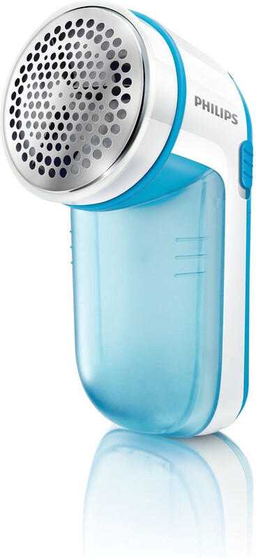 Philips stofverwijderaar - pluizenverwijderaar voor kleding, geschikt voor alle textielsoorten 2 hoogte-instellingen, op batterijen, blauw (GC026/00)