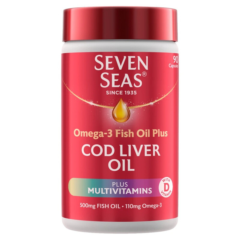 Omega 3 Fish Oil Plus Cod Liver Oil Capsules - 90 Capsules