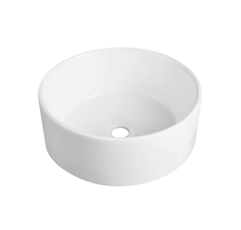 Countertop Basin Sink, Circular Vessel Sink Ceramic Wash Basin, Round Art Deco Sinks