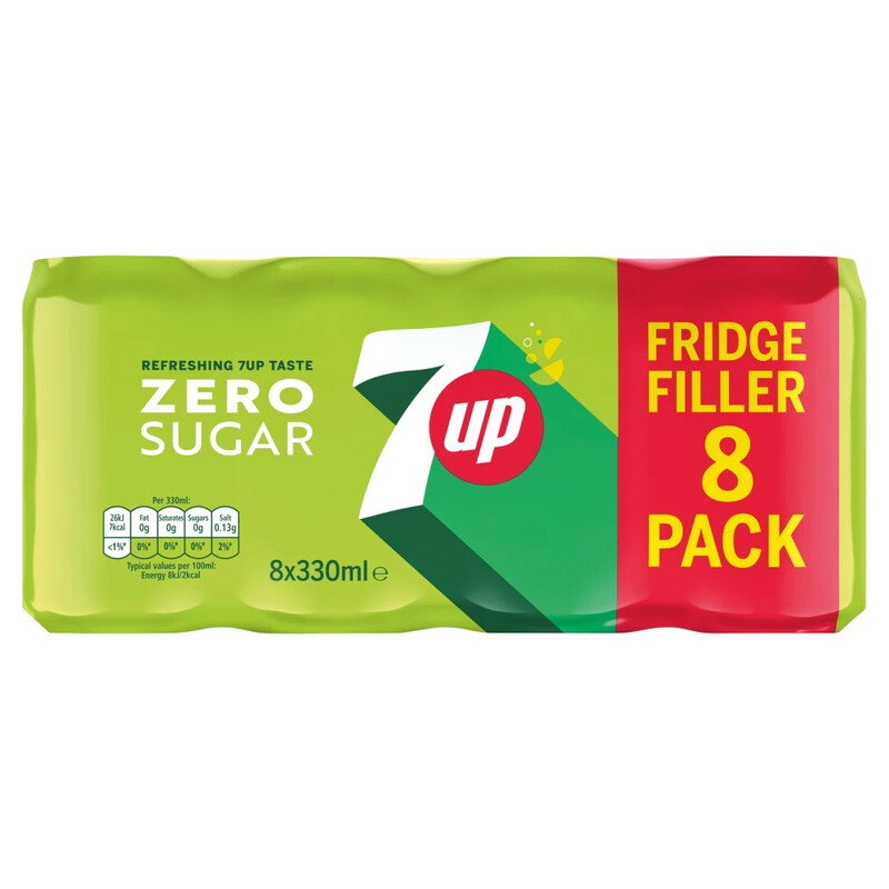 7Up Zero 8 X 330Ml