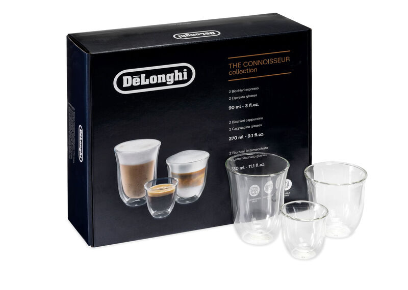 DE‘LONGHI Fancy Collection DLSC302 thermoglazenset transparant - voor koffie en thee, hittebestendig