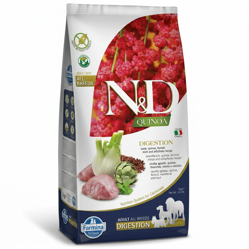 Farmina N&D Quinoa Serie Digestive Care Adult Mittelgroßer bis großer Hunde-Nassfutter (Lamm) 7 kg