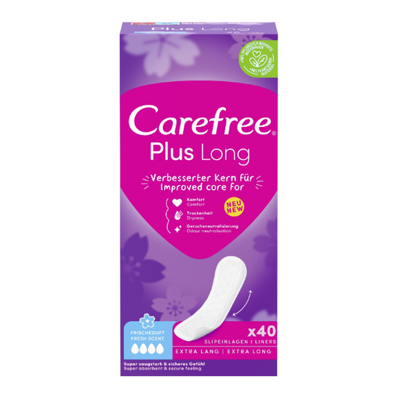Carefree Plus Long Slipeinlagen mit Frischeduft 40 St