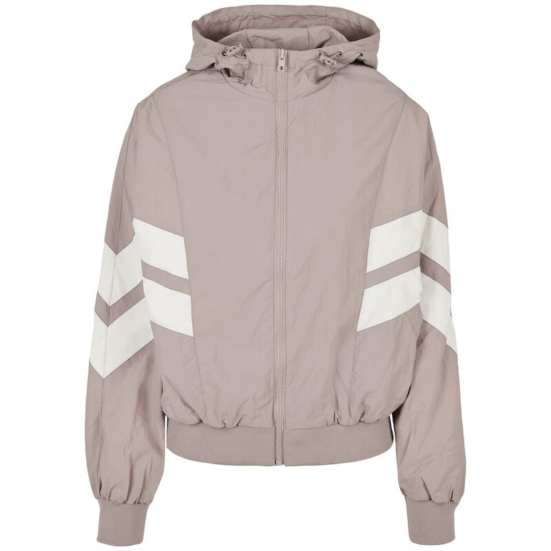 Urban Classics Damen Crinkle Fledermausjacke Duskrose/Whitesand