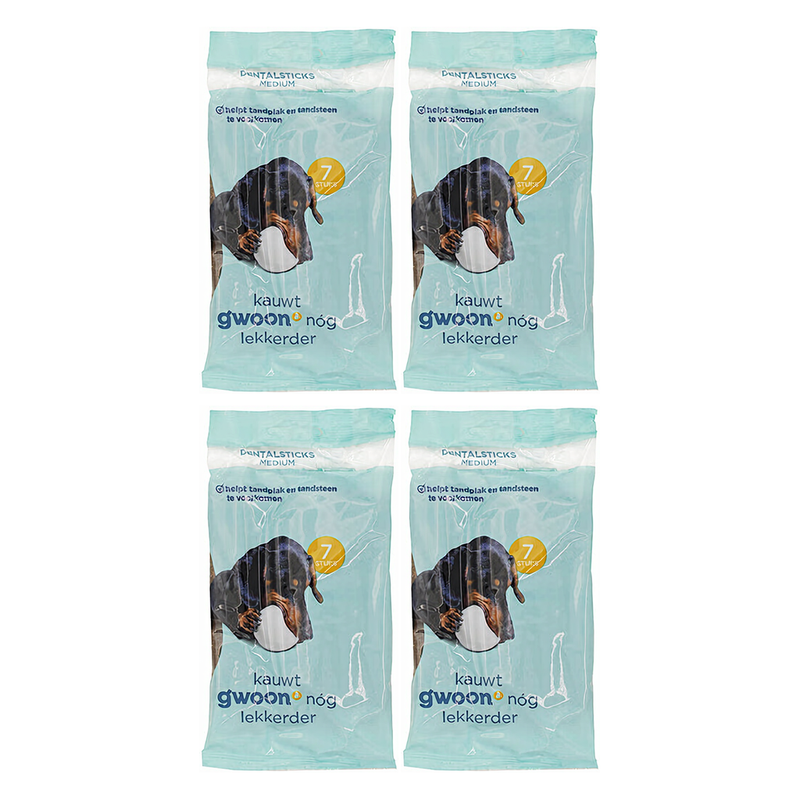 g'woon Bâtonnets dentaires pour chiens Medium 180 g * 4