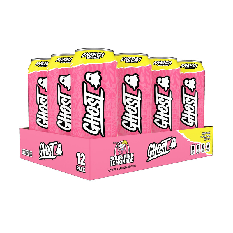 GHOST Energy Drink Sour Pink Lemonade Flavour - 12 x 500ml