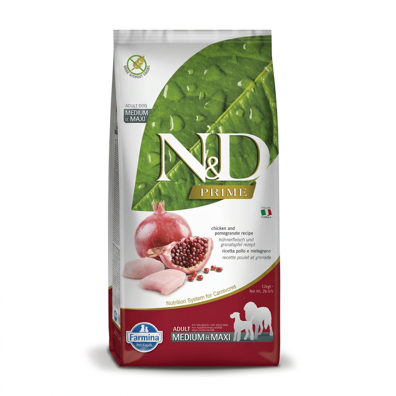 Farmina N&D Prime Huhn Hundefutter für Erwachsene Mittel-/Großrassen 12 kg