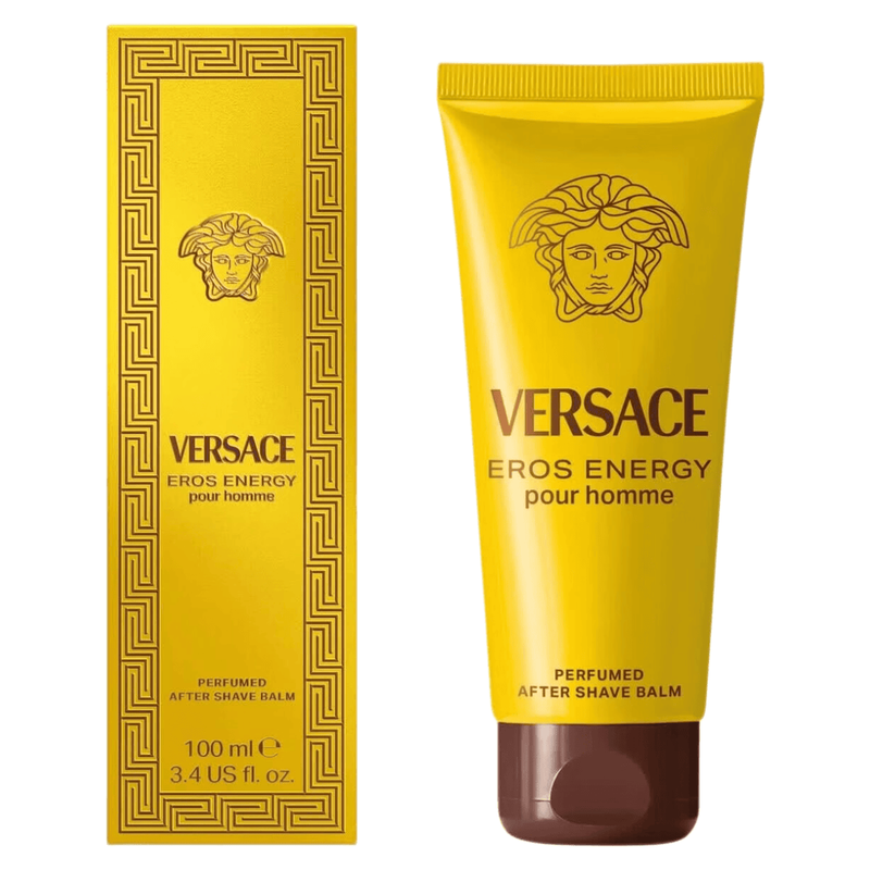 VERSACE Eros Energy After Shave Balsam für Männer: Erfrischender 100 ml Balsam für eine beruhigende Rasur und lang anhaltende Pflege