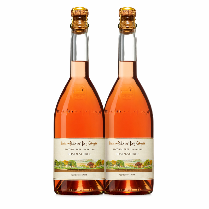 Pack of 2 - Jörg Geiger Sparkling Rosenzauber Meadow Fruit/Rose/Mint 750ml