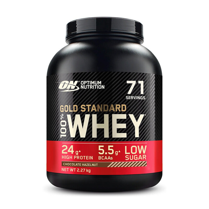 Optimum Nutrition Gold Standard 100% Whey Protein, Chocolade-Hazelnoten 2,27 kg (71 porties)