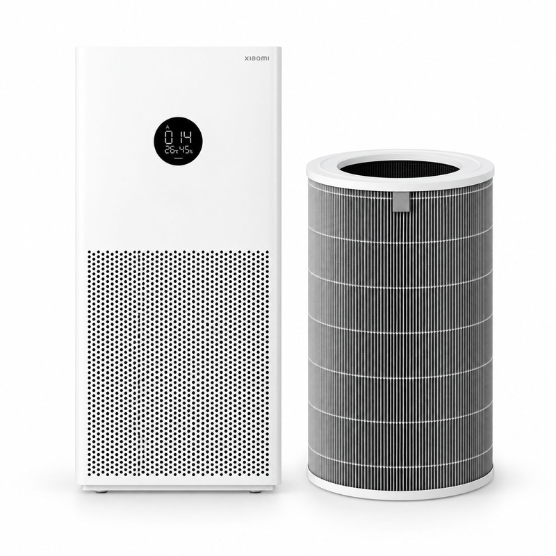 Xiaomi slimme luchtreiniger, 360 m³/h CADR, 25-43 m² dekking, 99,97% deeltjesfiltratie, WiFi app-bediening, stille slaapmodus, met 1 extra vervangingsfilter