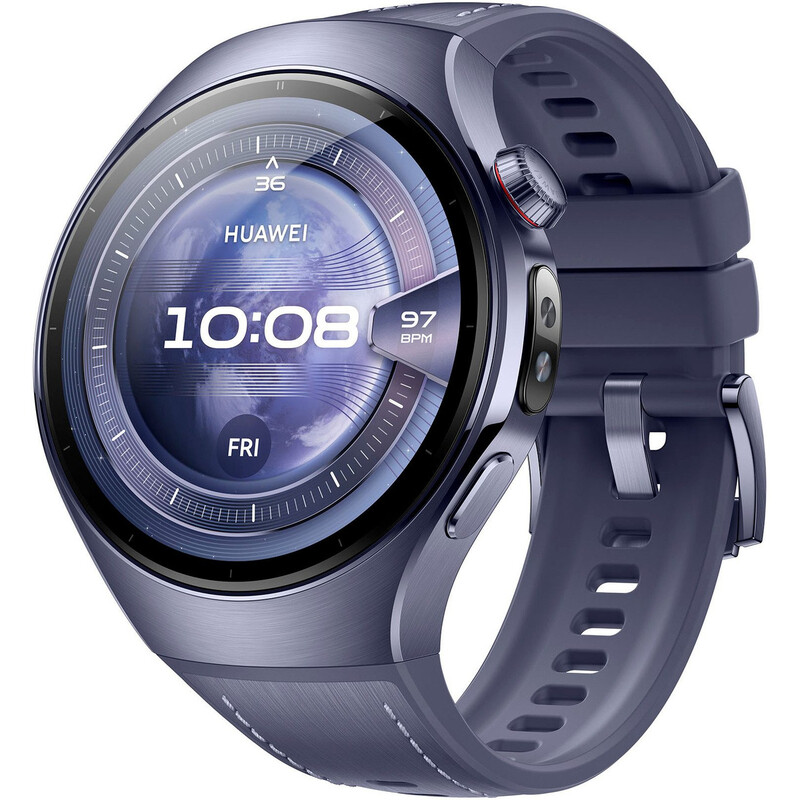 HUAWEI Watch 5 46mm Smartwatch (Rates-L39L) in Grau-Lila mit Verbundarmband, Herzfrequenz- & Schlafmonitor