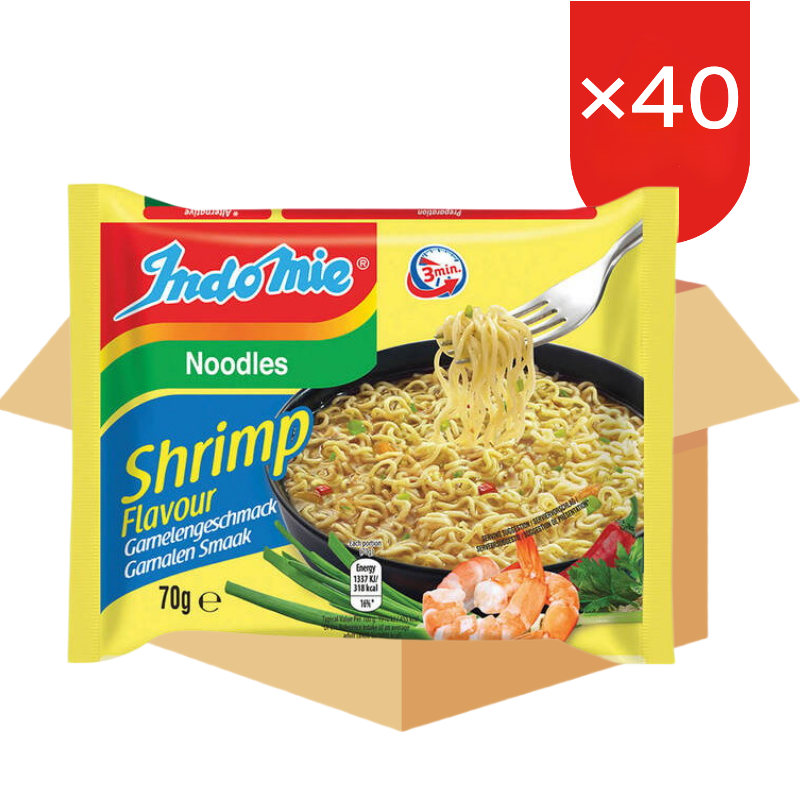 Indomie instantnoedels met garnalensmaak 40 x 70 g (import uit Indonesië)