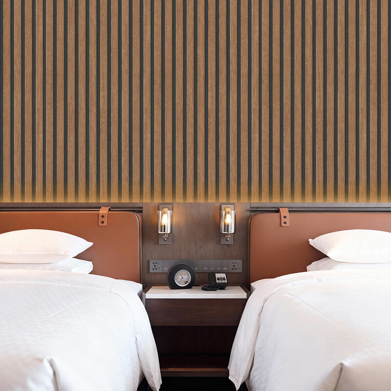 Black Slatted Wood Grain Peel and Stick Wallpaper 60x508cm 1 Roll