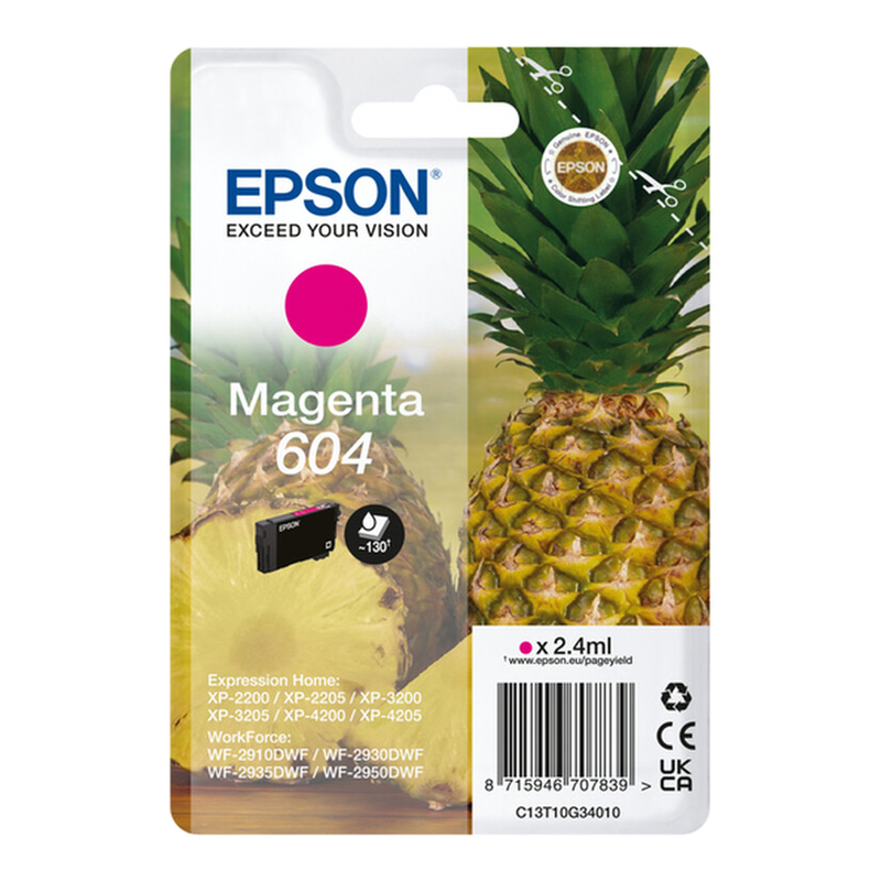 Epson 604 inktcartridge 1 stuk compatibel normaal rendement magenta