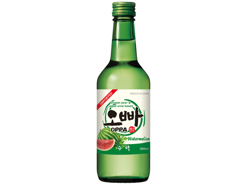 OPPA Soju Watermeloen 12% 360 ml