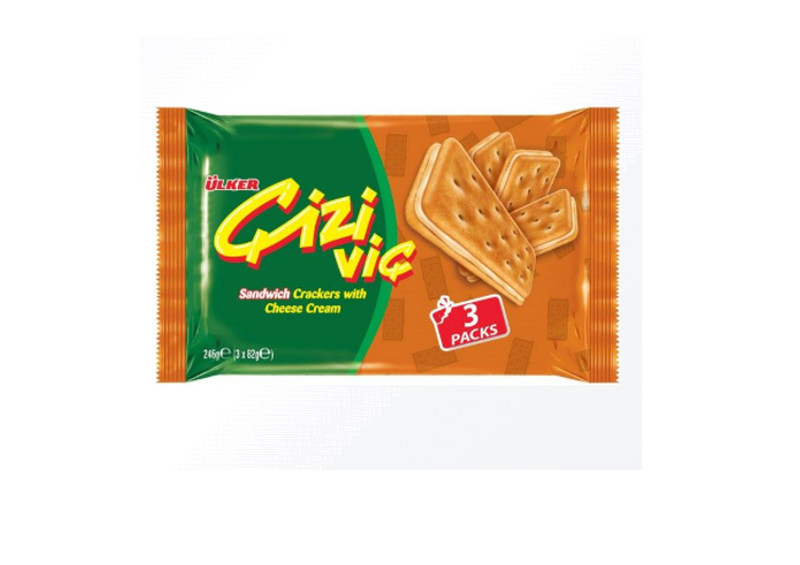 Ülker Cizivic Sandwichcracker Met Kaascrème 3 * 82 g