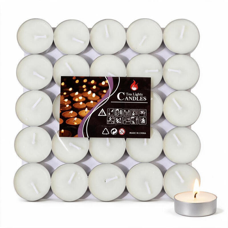 Witte theelichtjes | 3,0-3,5 uur brandduur | 50 stuks
