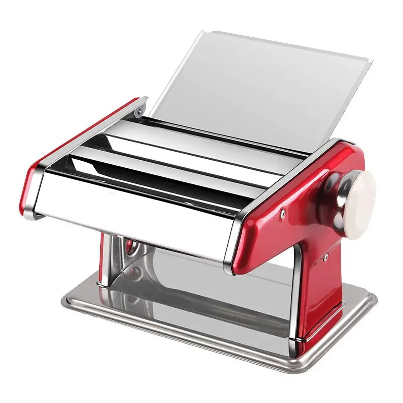 BJ Nudelmaschine, Edelstahl Hand-Nudelpresse und Rollmaschine - Rot