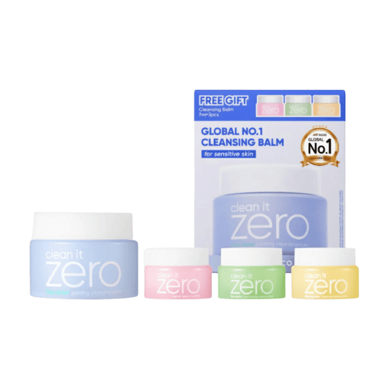 Banila Co. Clean it Zero Reinigungsbalsam Beruhigendes Set (EU) - 100 ml + 7 ml * 3