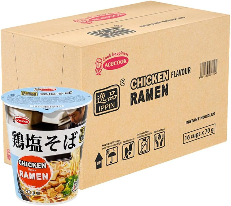 ACECOOK IPPIN INST NOODLES IN CUP CHICKEN FLAVOUR 16*70G