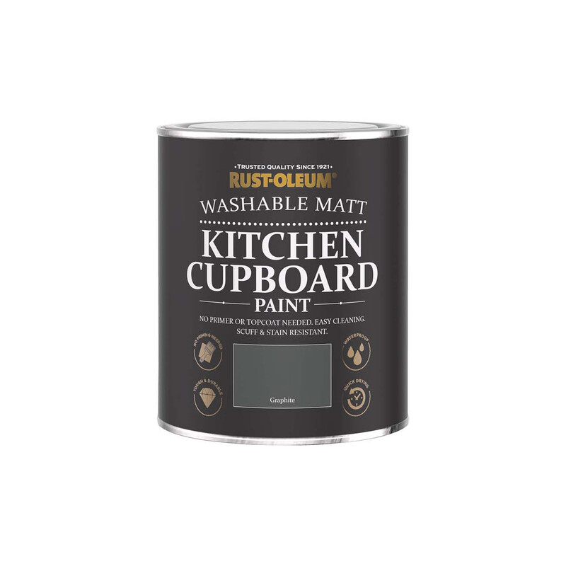 Rust-Oleum Matt Kitchen Cupboard Paint Graphite 750ml