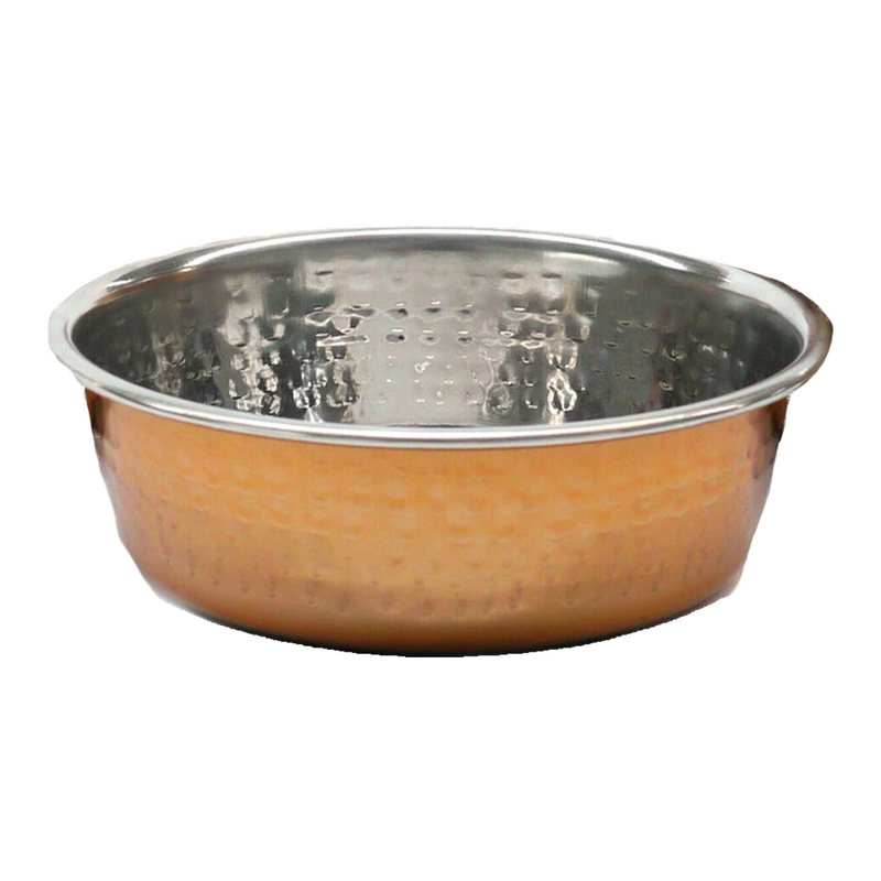 Rosewood Medium Hammered Copper Stainless Steel Dog Bowl 940ml