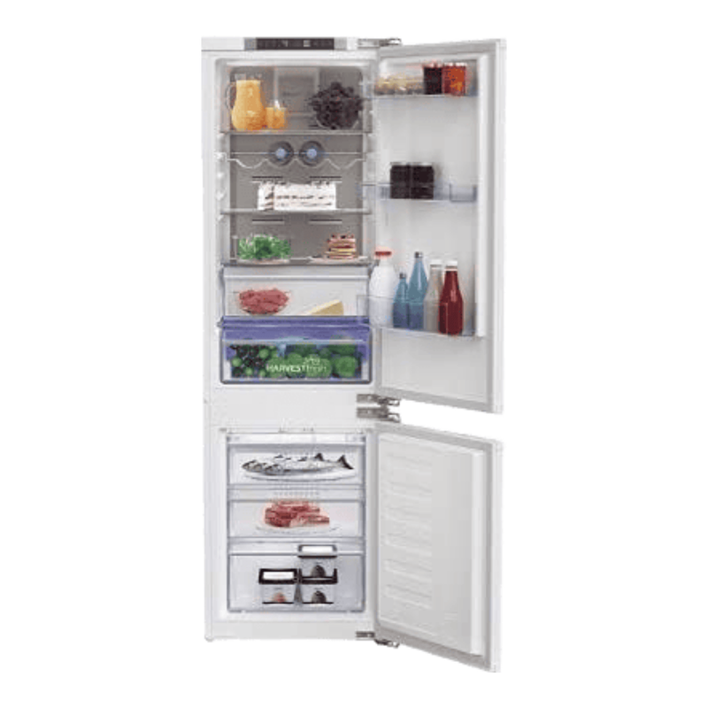 Beko BCSA283E4SN vrijstaande koel-vriescombinatie - 283 liter inhoud - NoFrost - zilver