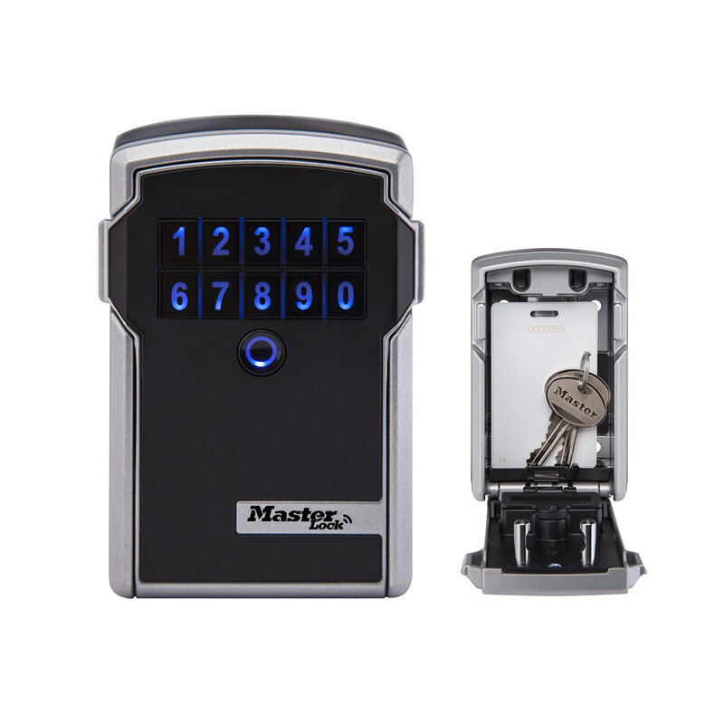 Master Lock Boîte à clés intelligente connectée mural Bluetooth ou à combinaison format moyen 83 x 127 x 59 mm pour ’extérieur pour la maison le bureau les industries et les véhicules