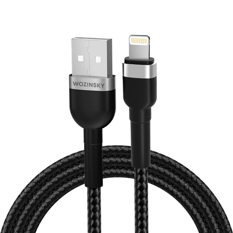 Wozinsky WNBAL2 Schwarz USB-A / Lightning-Kabel 2,4A 2m