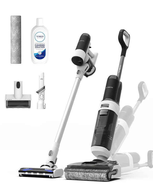 Tineco Floor One Switch S6 Stretch nat- en droogstofzuiger, multifunctioneel, 180° plat, zelfreinigend, 65 minuten gebruiksduur, randreiniging aan beide kanten en reiniging van het hele huis