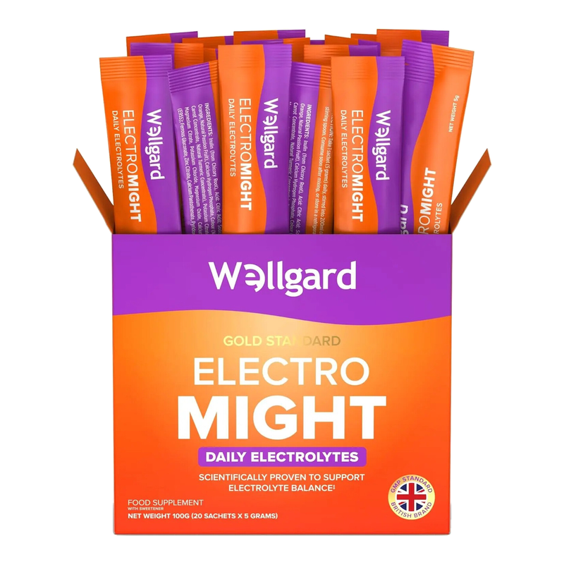 Wellgard Orange Electromight Sugar-Free Electrolyte Hydration Support Sachets - 20 X 5G