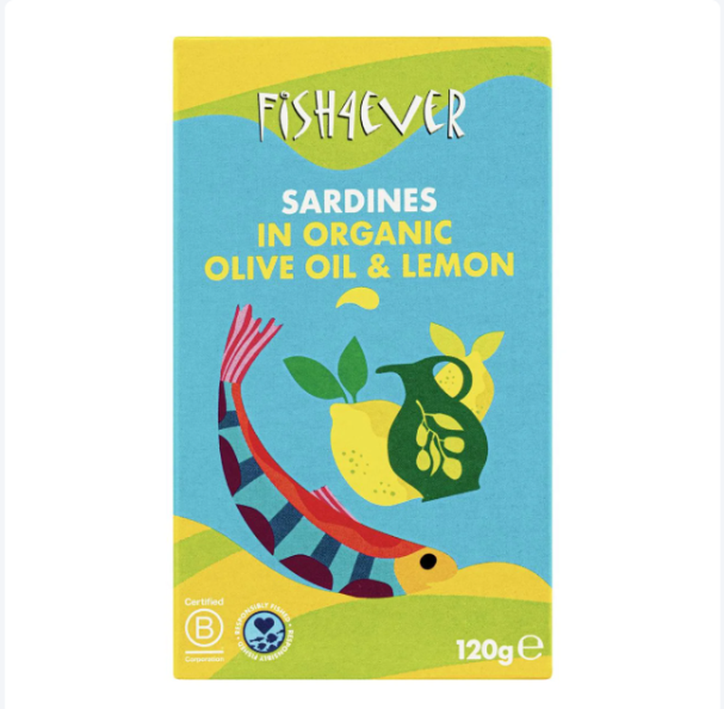 Fish4ever - Whole Sardines In Organic Olive Oil & Lemon - 120G