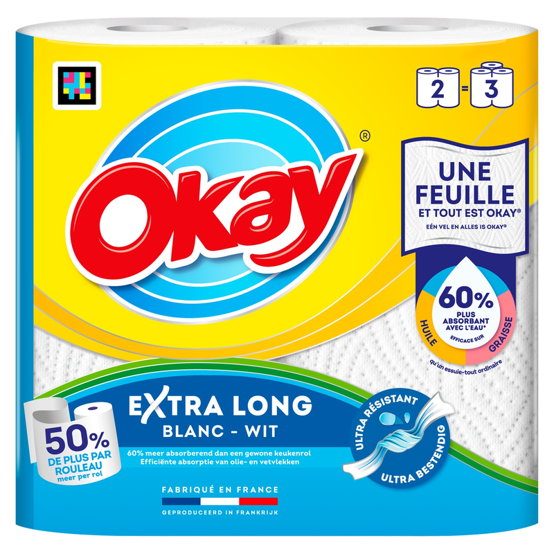 Essuie tout Okay Le Paquet De 2 Rouleaux - vue 1