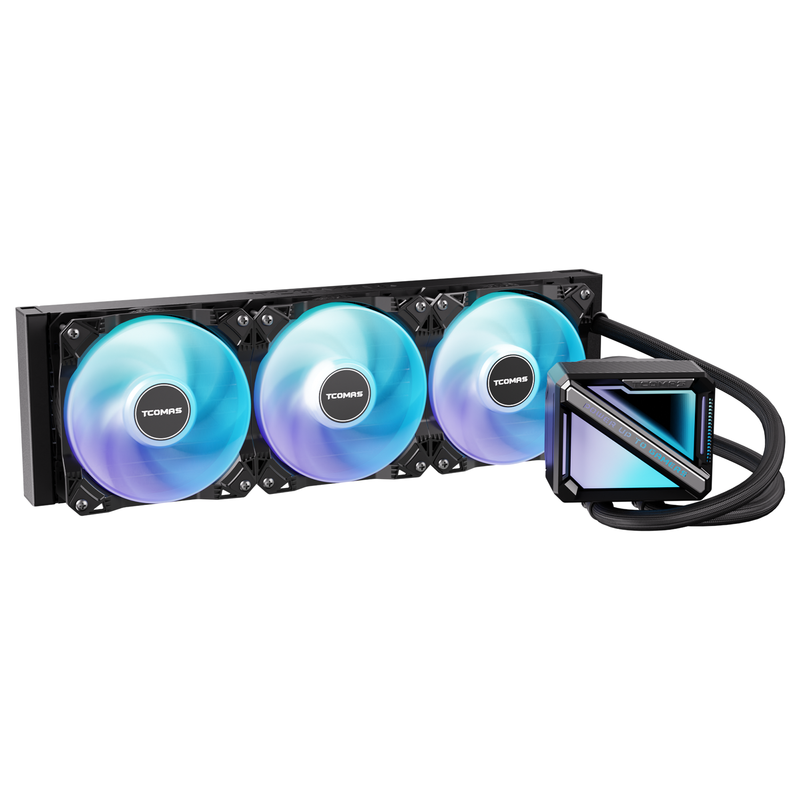 LE200 360 Black Vloeistof CPU-koeler – Signature Square ARGB-pompontwerp, Levendige lichteffecten, Ondersteunt Intel LGA 1851/1700 & AMD AM5/AM4