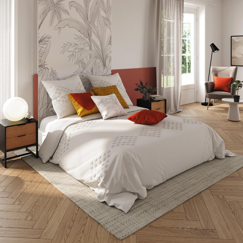 Atmosphera Gewassen Katoenen Bedset - Ivoor, 260 x 240 cm