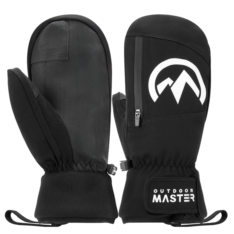 Adults Ski Mittens for Women & Men, Waterproof & Windproof Ski Gloves, Winter Warm Sn