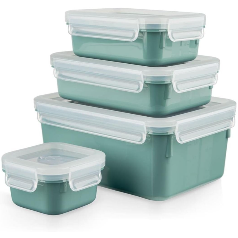 Tefal Masterseal Farb-Edition Frischhaltedose-Set, 4-teilig, Wassergrün