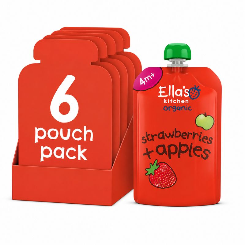 Ella's Kitchen 4+M Aardbei + Appels 120 g x 6