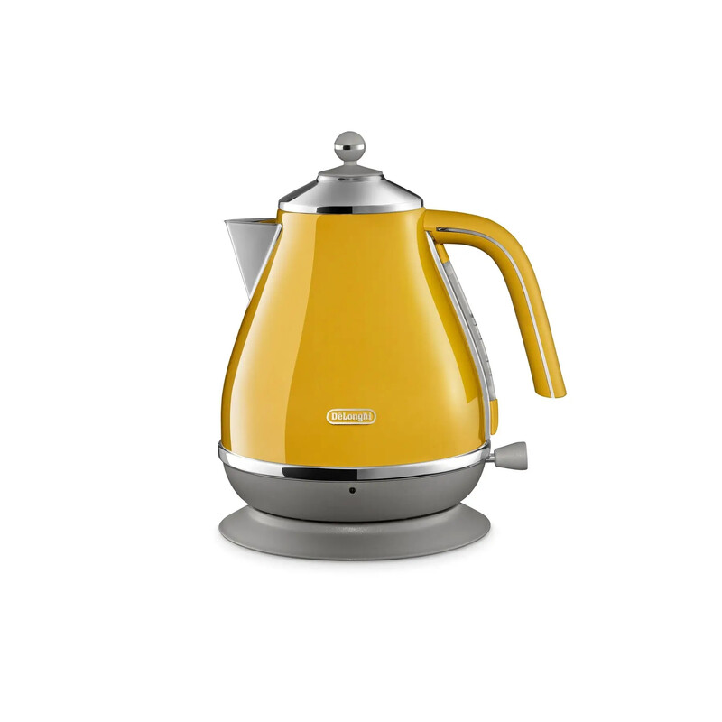 De'longhi Icona Capitals Kettle, 1.7L, Stainless Steel, New York Yellow - KBOC3001.Y