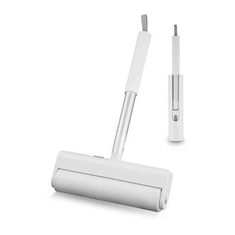 Elevate Extra-Wide Handheld Lint Roller with Strong Adhesive Strips， White