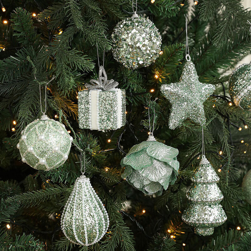 Huacan Set van 7 kerstboomdecoraties