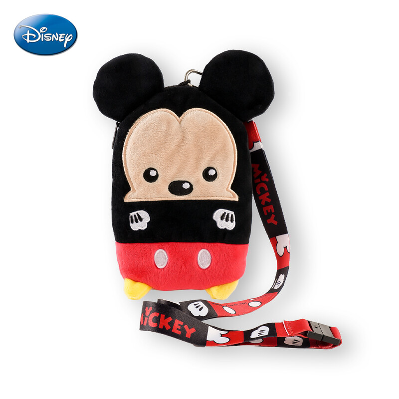1pc Disney Mickey Mouse Plush Lanyard Pouch Officially Licensed Cute Cartoon Movies A