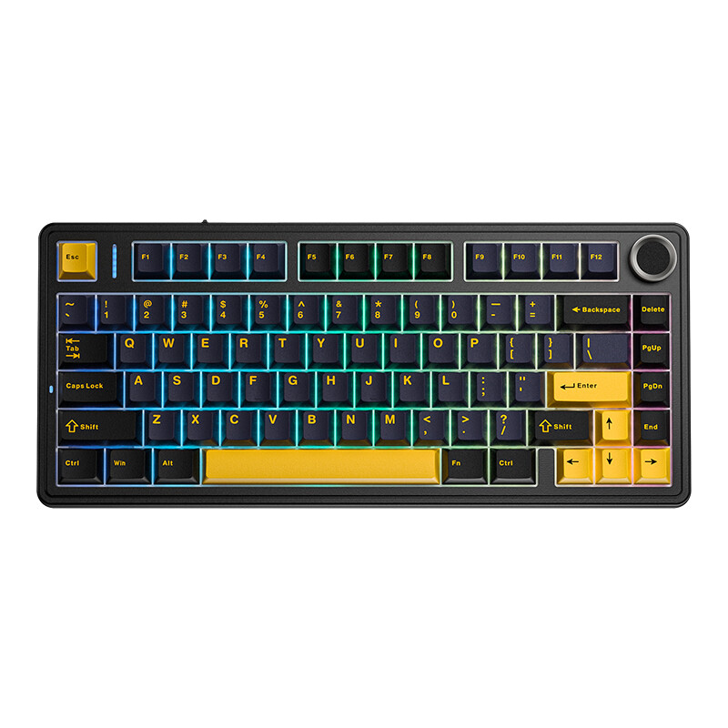 AULA F75 75% Layout Wireless Gaming Keyboard, Creamy Sound Gasket Mechanical Keyboard, Tri-Mode Wireless (Wired/Bluetooth/2.4G), RGB Backlit, PBT Keycaps, QWERTY US Layout