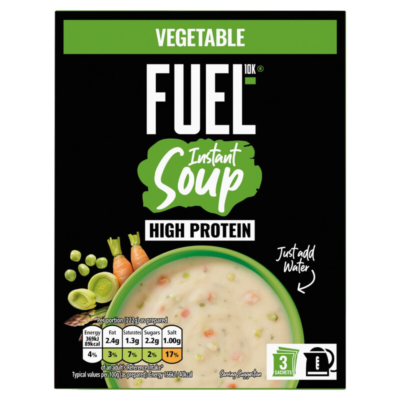 Fuel10K Instant Soup Vegetable 3 x 65g