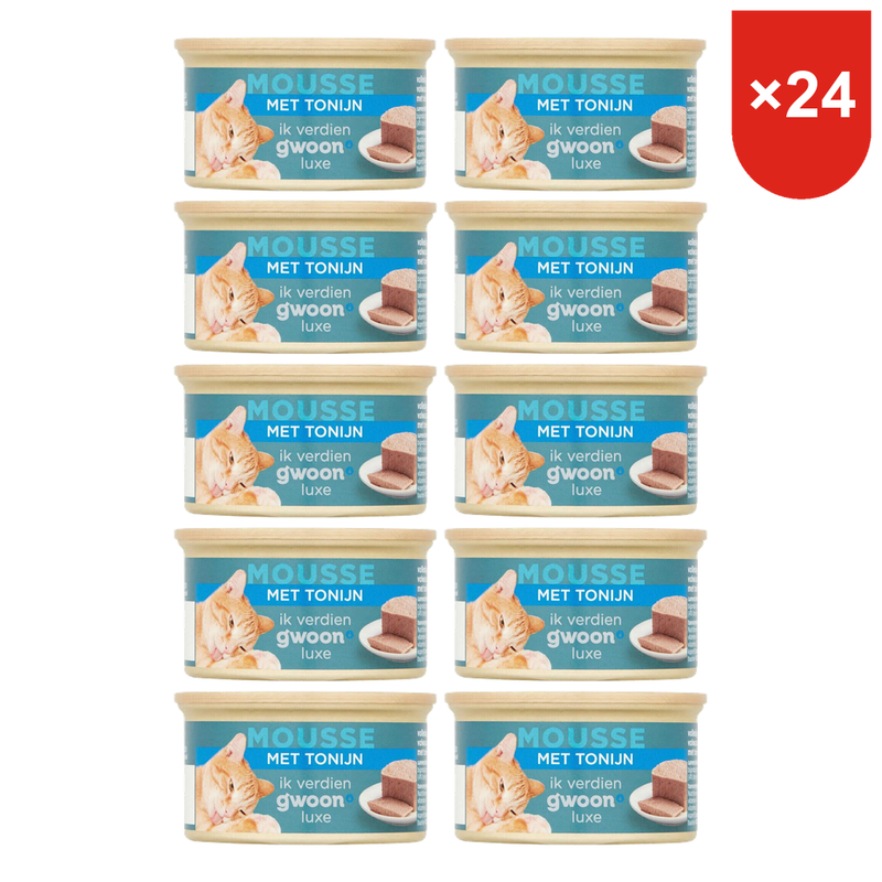 g'woon Mousse pour chat au thon 85 g * 24