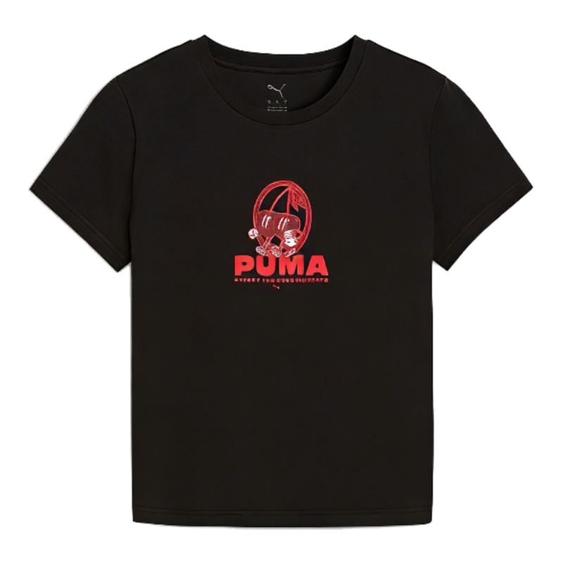 Puma Graphic Cherry The Moment Slim Tee - Puma Black