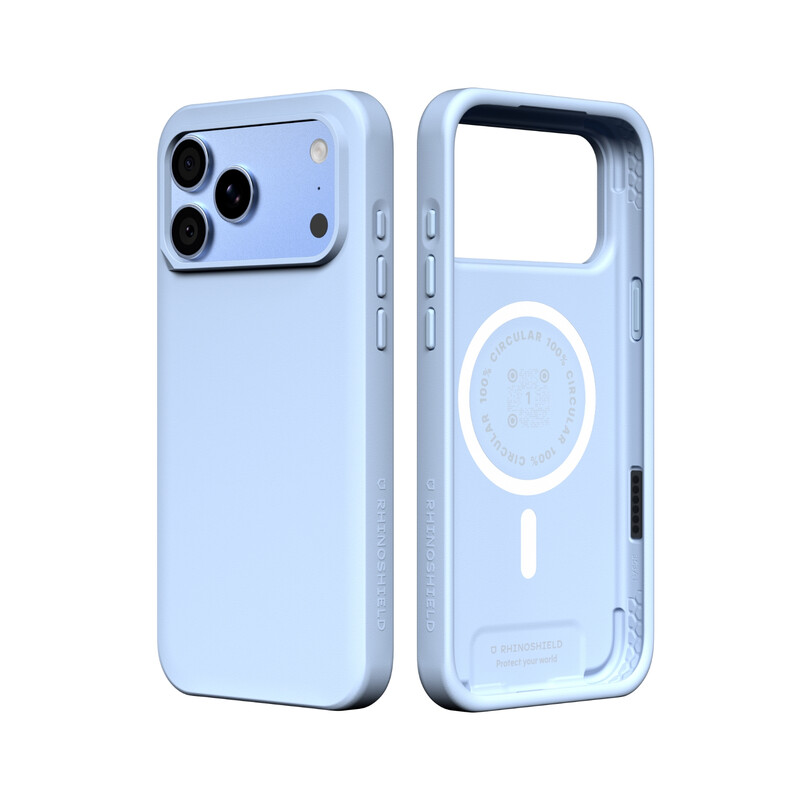 RHINOSHIELD MagSafe Telefoonhoesje, compatibel met iPhone 17 Pro Max & iPhone 18 Pro Max, SolidX, versterkte schokabsorberende bescherming, minimalistisch en slank design met bescherming van militaire kwaliteit, gletsjerblauw