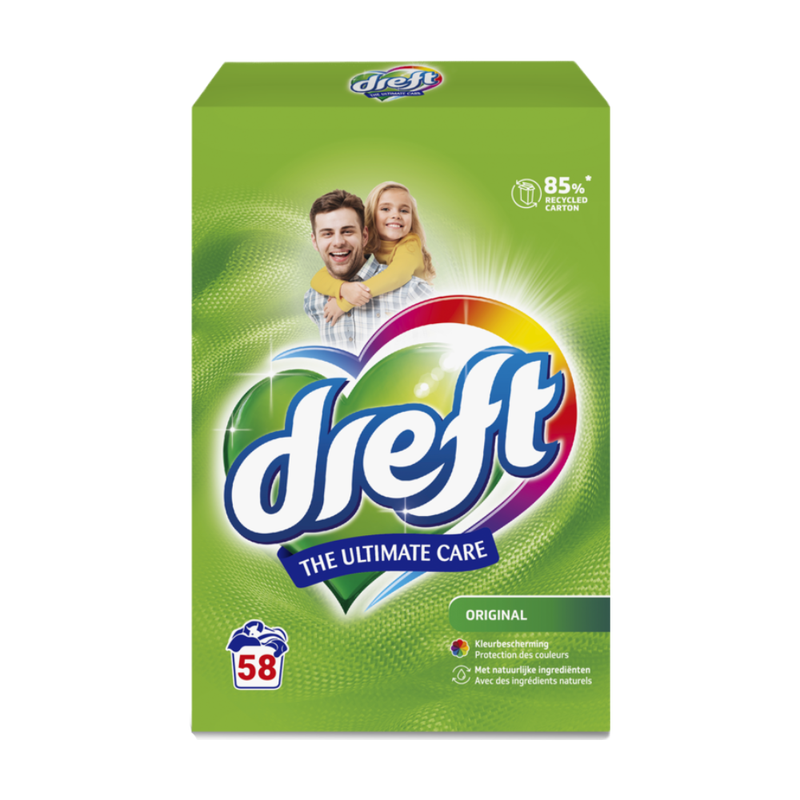 Dreft Poederwasmiddel Colour 58 stuks